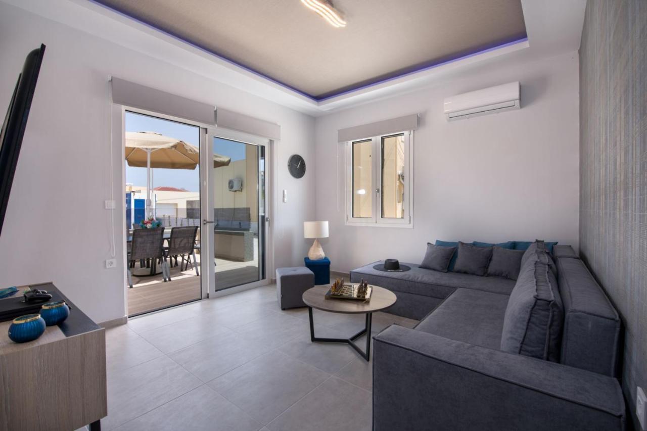 Luxury Villa Eva-Mari With Jacuzzi, 50M From The Beach Сталос Экстерьер фото