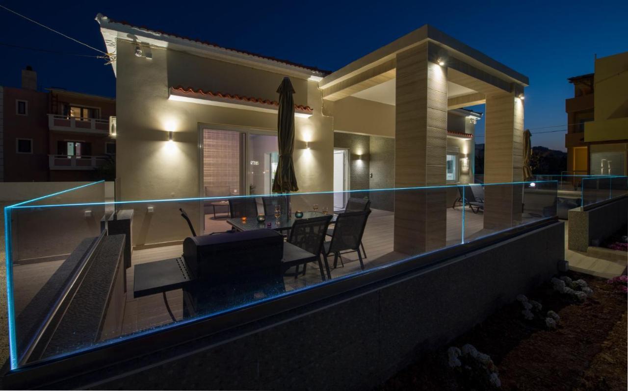 Luxury Villa Eva-Mari With Jacuzzi, 50M From The Beach Сталос Экстерьер фото