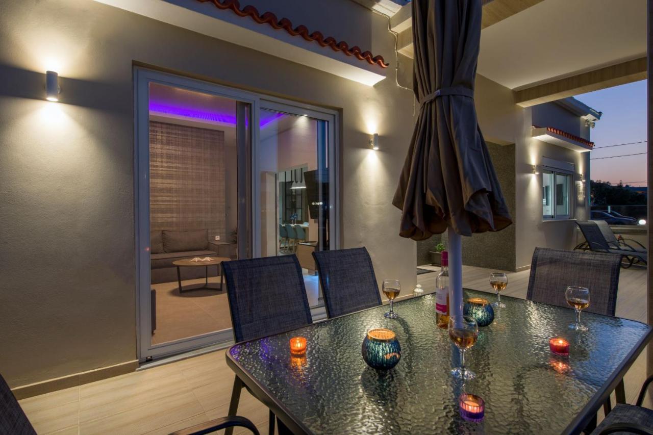 Luxury Villa Eva-Mari With Jacuzzi, 50M From The Beach Сталос Экстерьер фото