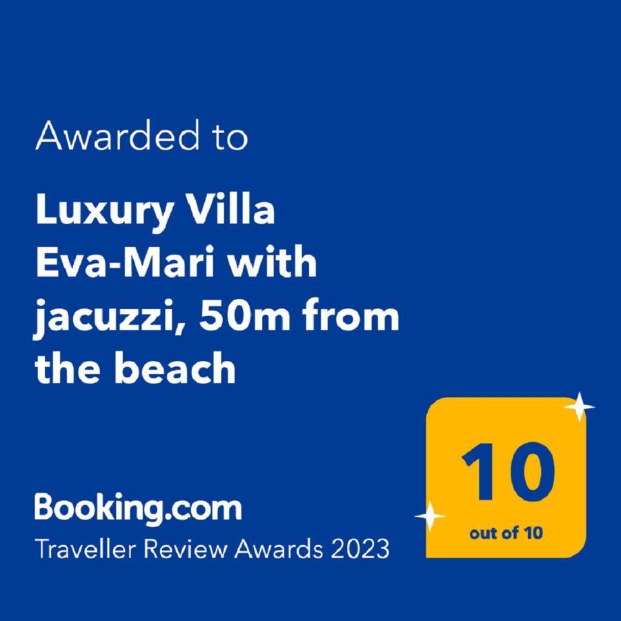 Luxury Villa Eva-Mari With Jacuzzi, 50M From The Beach Сталос Экстерьер фото