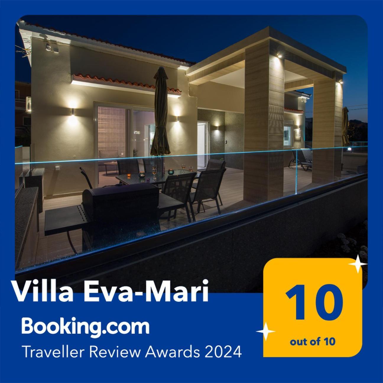 Luxury Villa Eva-Mari With Jacuzzi, 50M From The Beach Сталос Экстерьер фото